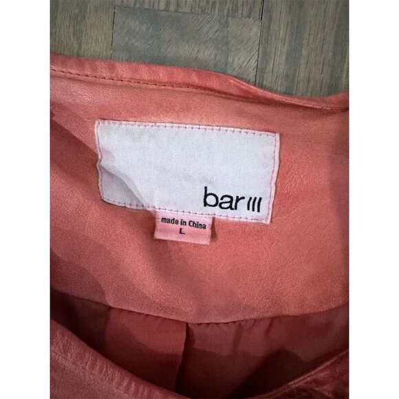 Bar III Jacket Womens Size M Tangerine Moto Biker Asym Zip Quilted Short - Picture 7 of 10